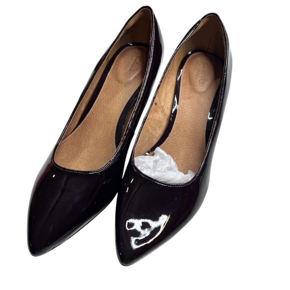 Clarks Sage Copper Burgundy Patent Leather Low Heel Shoes NWT - Picture 3 of 13